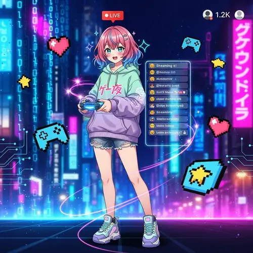 Anime Twitch Channel Design Concept