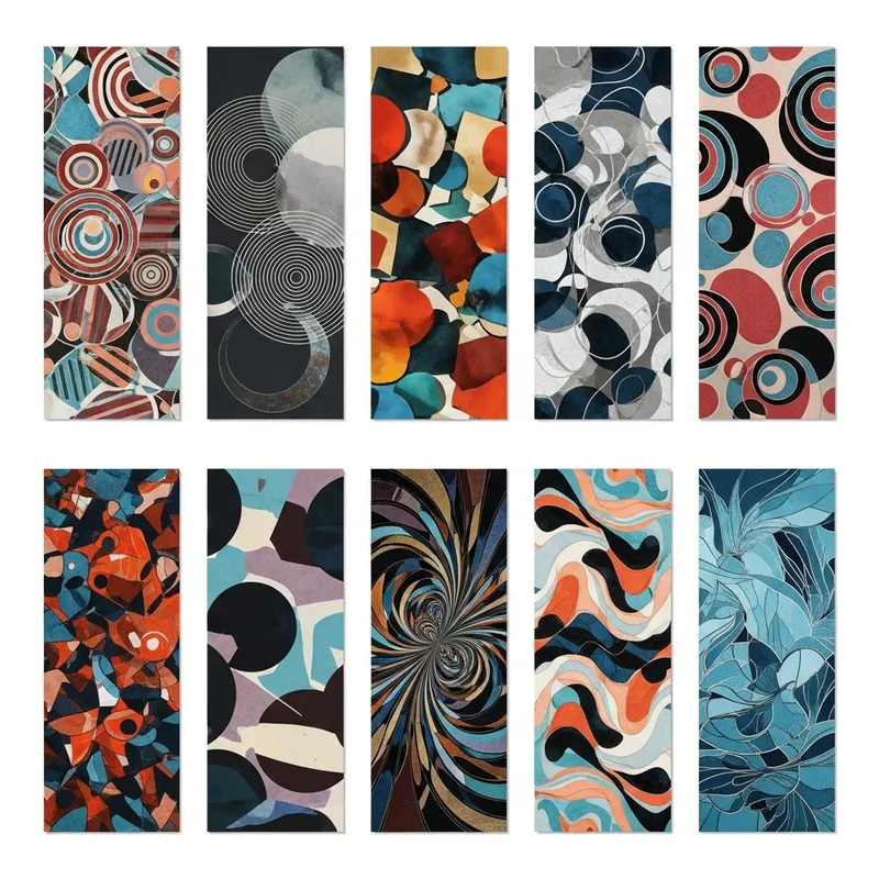 Abstract Bookmark Designs - Intricate Patterns & Vibrant Colors