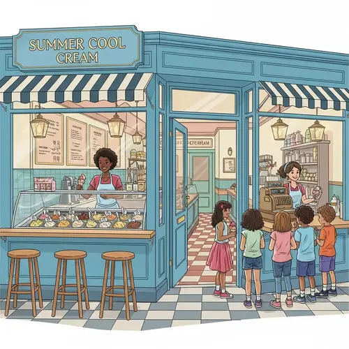 Charming Little Ice Cream Shop - Cool Treats Await