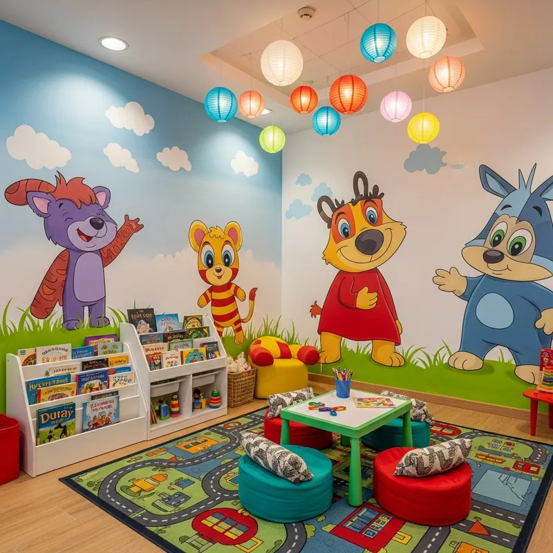 Sunny Kids' Play Corner in Hotel | Creative Decor & Activities