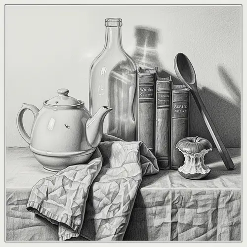 Still Life Composition: Pencil Drawing Showcase
