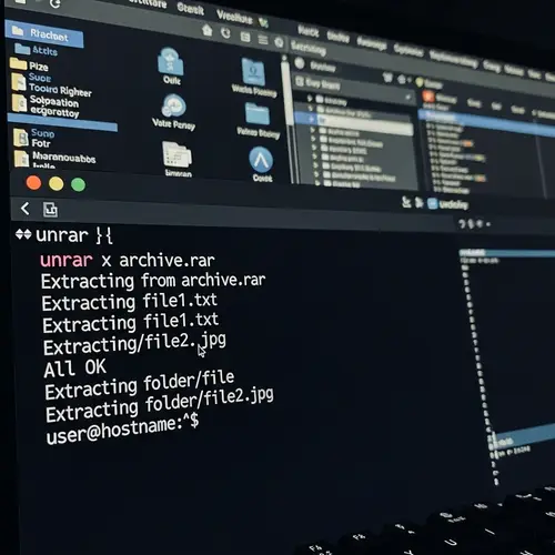 Linux Computer OS: File Extraction from .RAR Archive