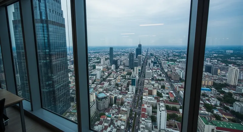 City View from High Rise Office | Urban Skyscraper Panorama
