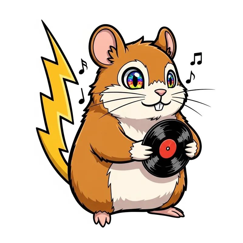 Anime Style Pikachu with Vibrant Eyes | Music-inspired Theme