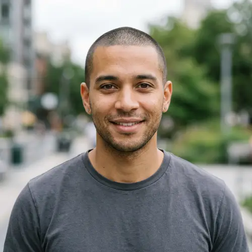 Versatile Headshot: Buzz Cut Style for Everyone