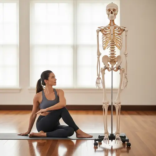 Yoga Practice with Skeleton for Better Alignment