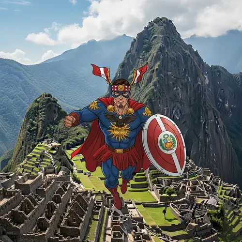 Peruvian Culture Inspired Superhero | Machu Picchu Landscape