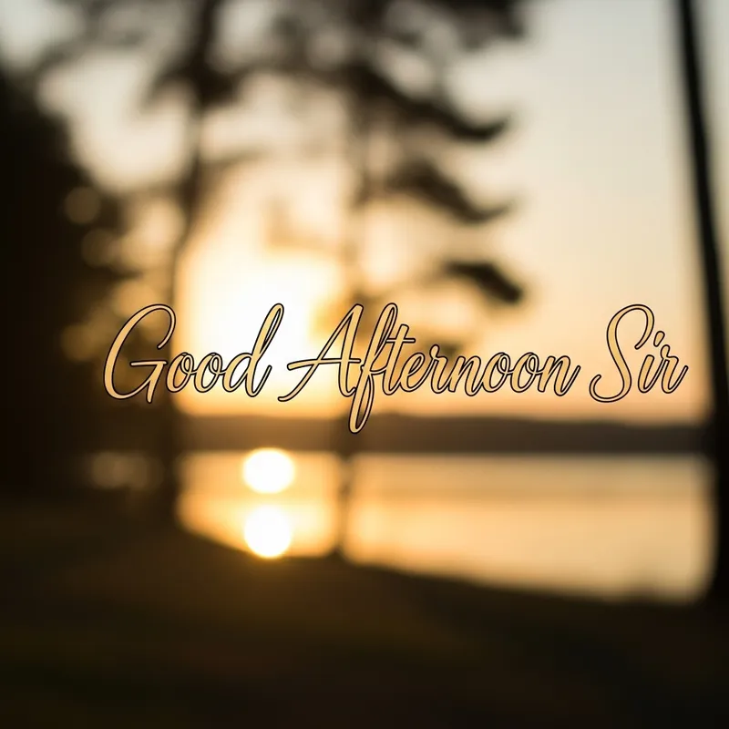 Good Afternoon Sir - Warm Greetings