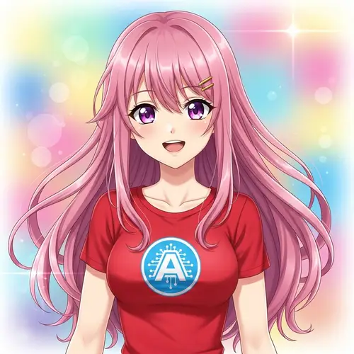 Tech Company Logo T-Shirt Design on Anime Girl | Charming Character Illustration