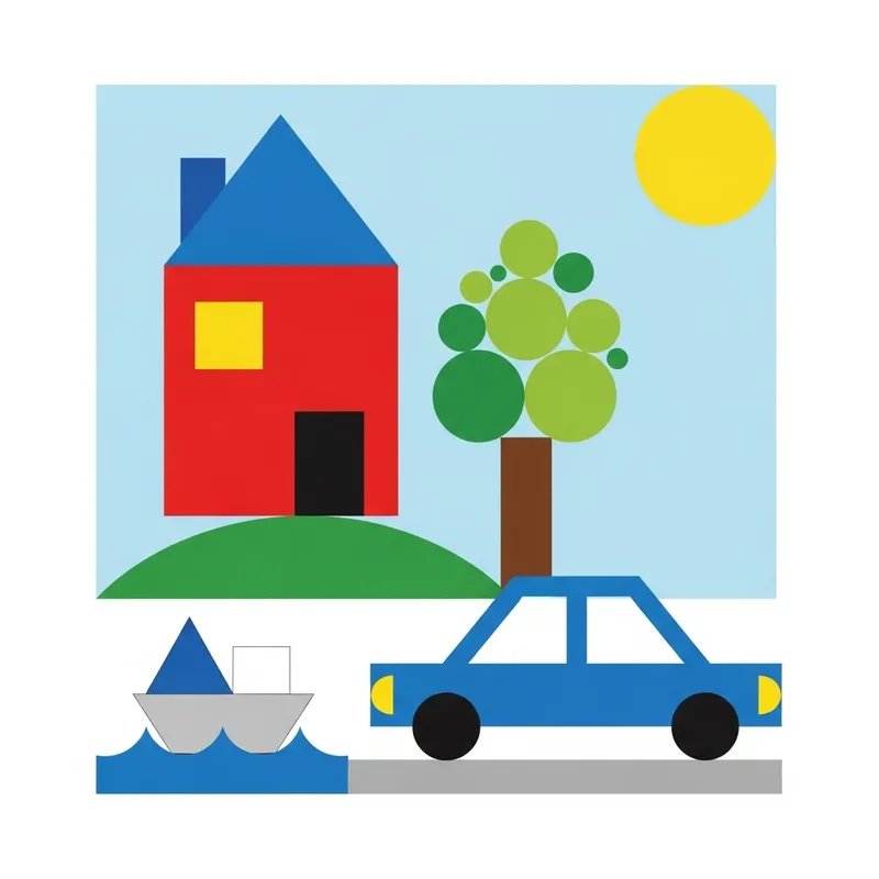 Objects from Basic Geometric Shapes in Daily Life