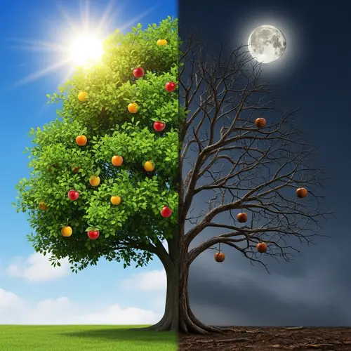 Tree Symbolizing Life and Death: A Visual Paradox