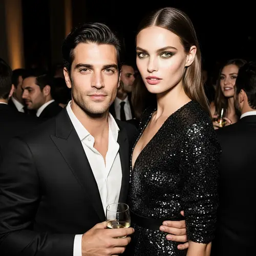 Elegant Party with Lookalikes of Turkish Actor and Australian Model