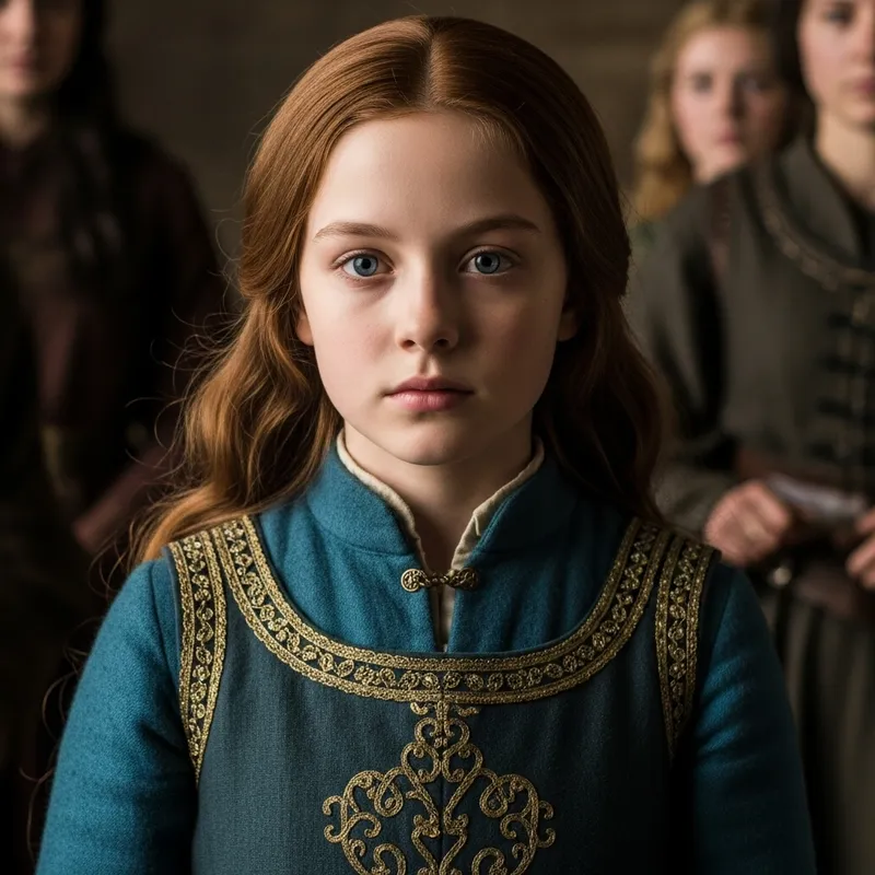 Sansa Stark: Fair Looking Girl with High Cheekbones in Middle Ages