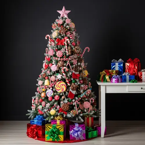 Whimsical Candy-Filled Christmas Tree Decorations