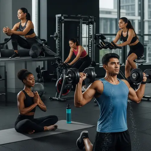 Multicultural Fitness Visual - Health & Wellness Pursuit