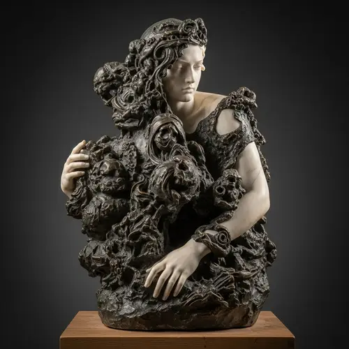 Detailed and Realistic Sculpture: Masterful Art in Marble or Bronze