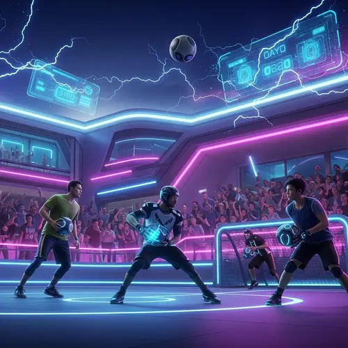 Futuristic Style Sports Competition: Spectacular Scene