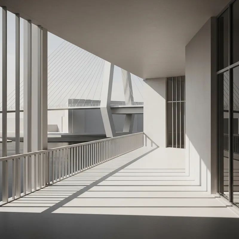 Minimalist Infrastructure Artistry: Clean Lines & Form