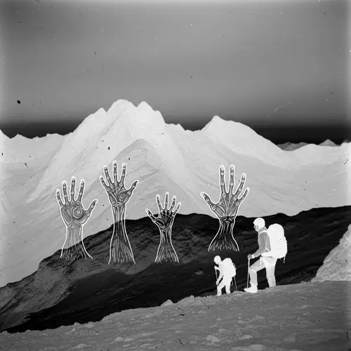 Unique Mountain Range Sketch | Vintage Aesthetic