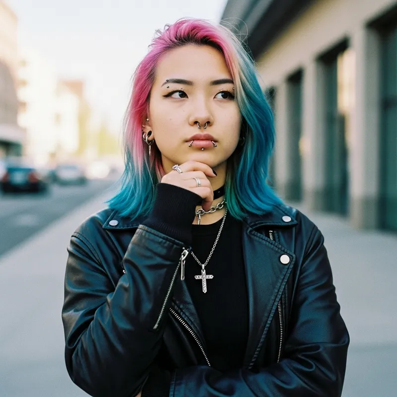 Vibrant Teen with Bold Style | Urban Street Photography Vibes