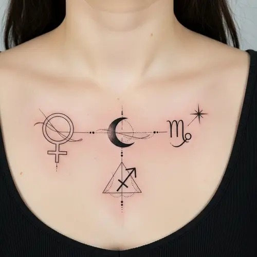 Modern Abstract Tattoo Designs for Women