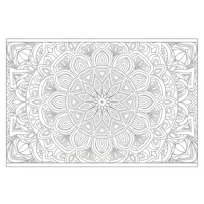Calming Mandala Coloring Sheet Design for Relaxation Calming Mandala Coloring Sheet Design for Relaxation