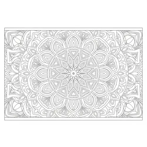 Intricate Mandala Design for Calming Coloring Experience