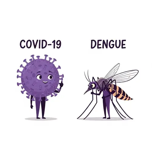 COVID-19 vs Dengue: An Editorial Cartoon Insight