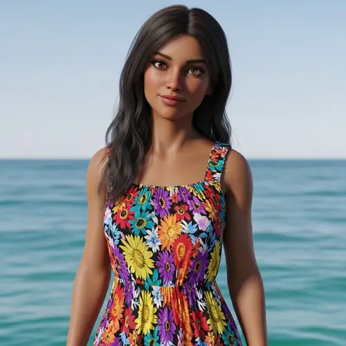 Young Woman of Mixed Heritage | Striking Features and Global Ancestry