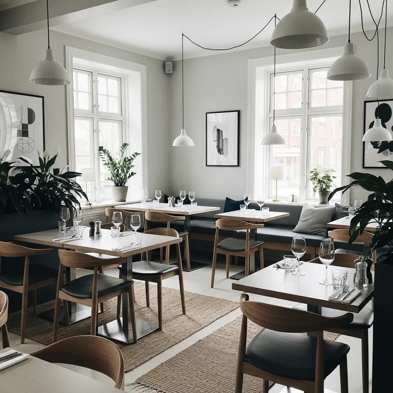 Scandinavian Minimalist Restaurant | Cozy Vibes & Wooden Furniture