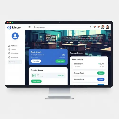 Contemporary Library Management System | Digital Interface Design