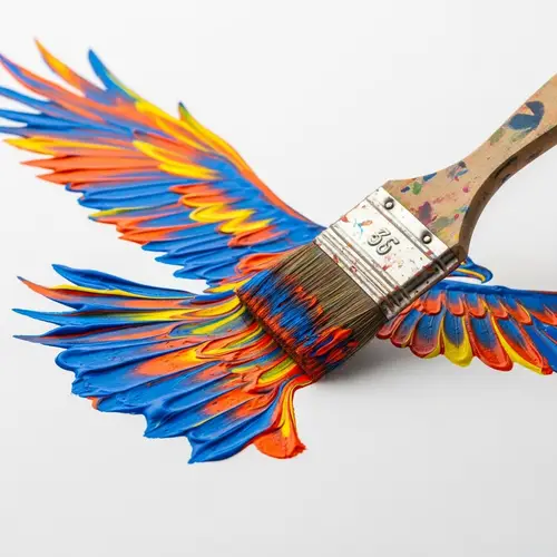 Mesmerizing Paintbrush Art on Canvas