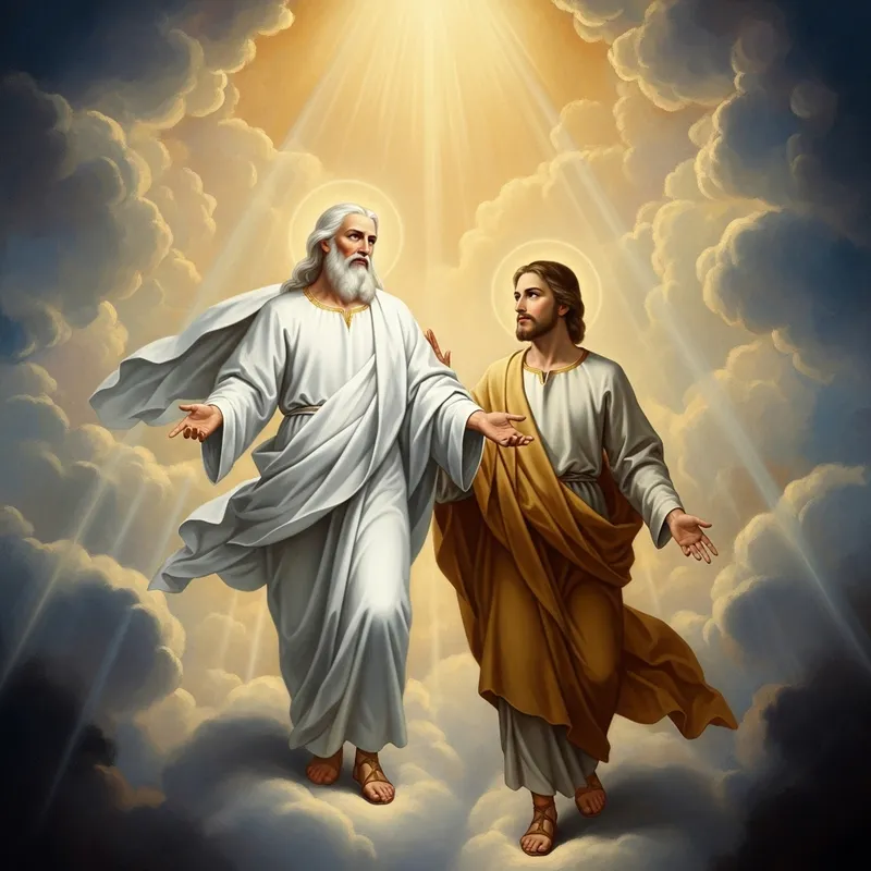 God and Son - Heavenly Divine Painting