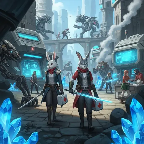 Futuristic Technology and Magic in a Fictional World