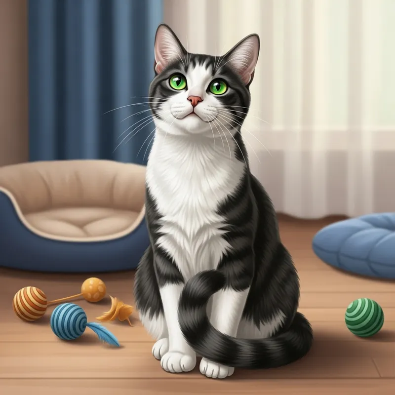 Curious Cat Poses Gracefully | Natural Elegance Curious Cat Poses Gracefully | Natural Elegance