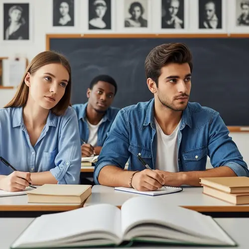 Art History Class: Female and Male Students in Lecture