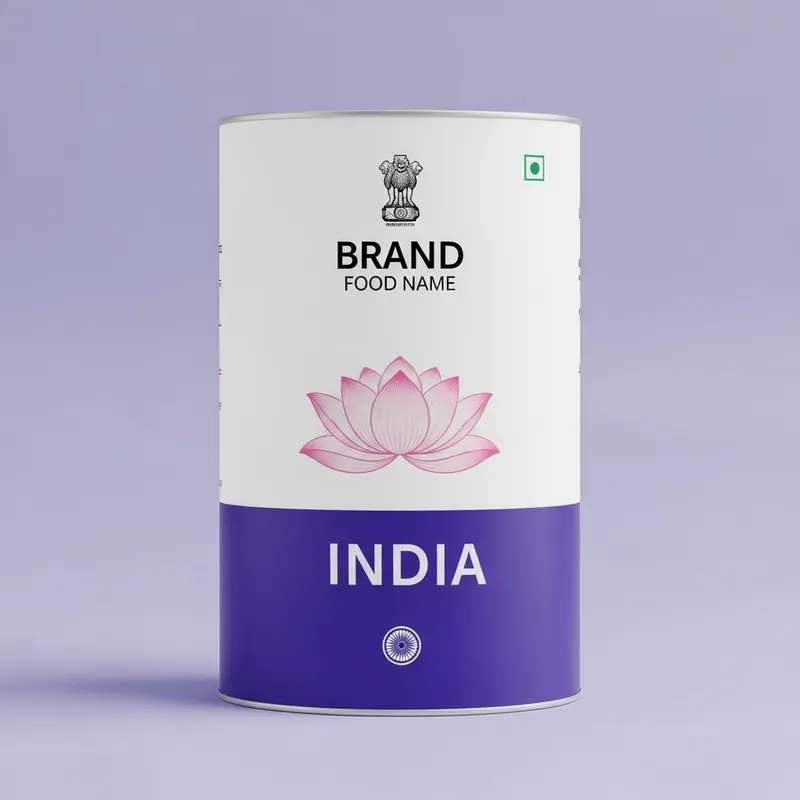 Minimalist Pasta Food Label - Janeia Brand | Vibrant Colors of India