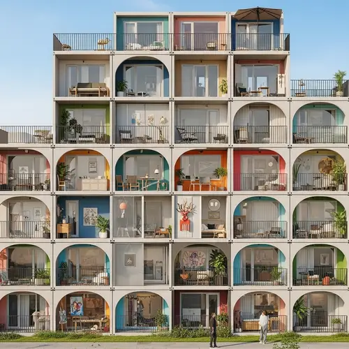 Modular Residential Building for Students and Families | Unique User-Expressed Units