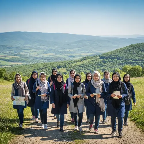 Middle-Eastern Female Students School Trip | Exciting Adventures
