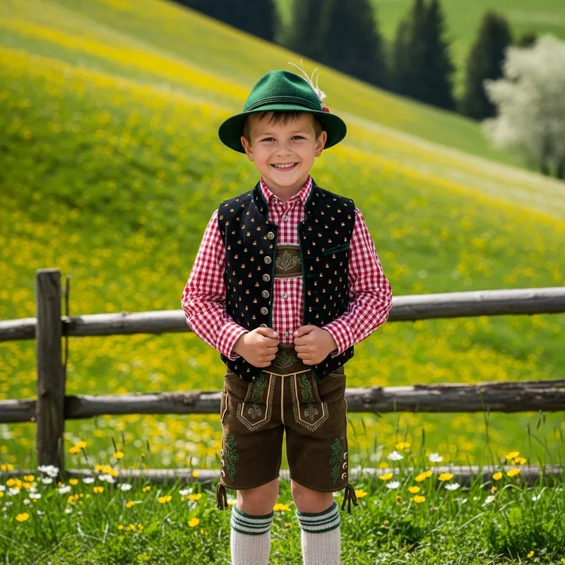 Young German Boy in Traditional Clothing