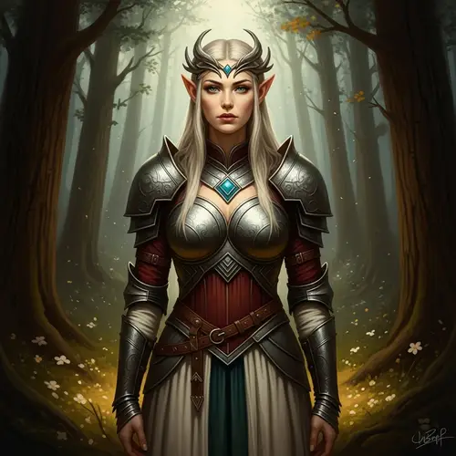 Elven Woman in Mystical Forest - Fantasy Art Inspiration
