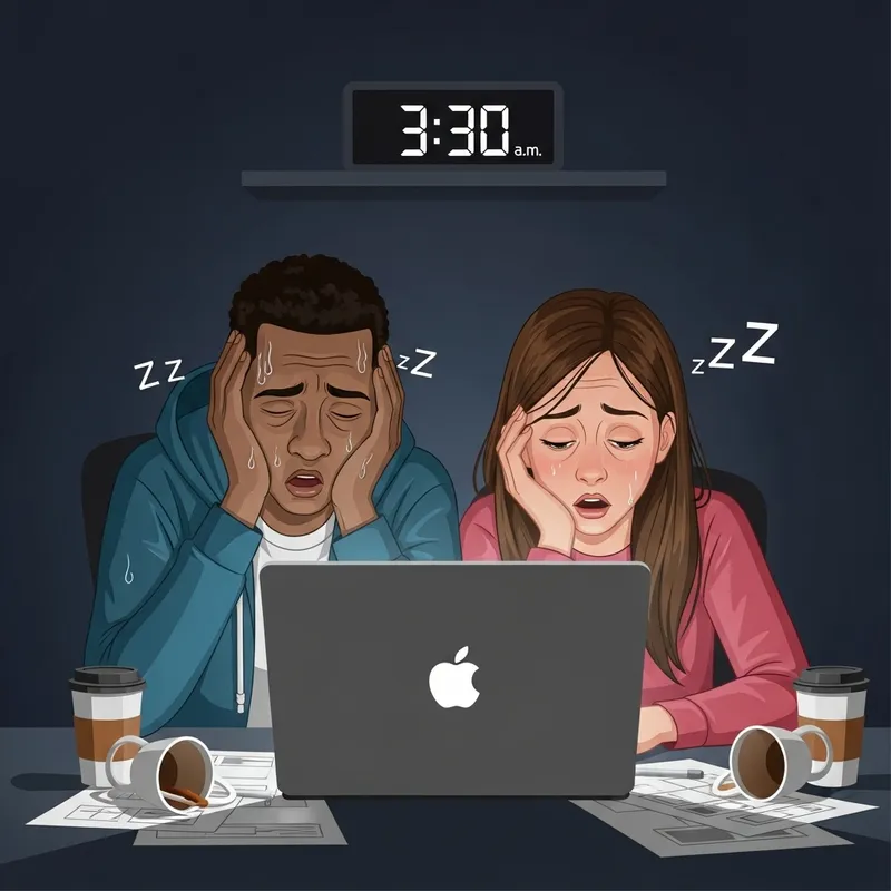 Exhausted Motion Graphic Designer | Late Night Client Edits