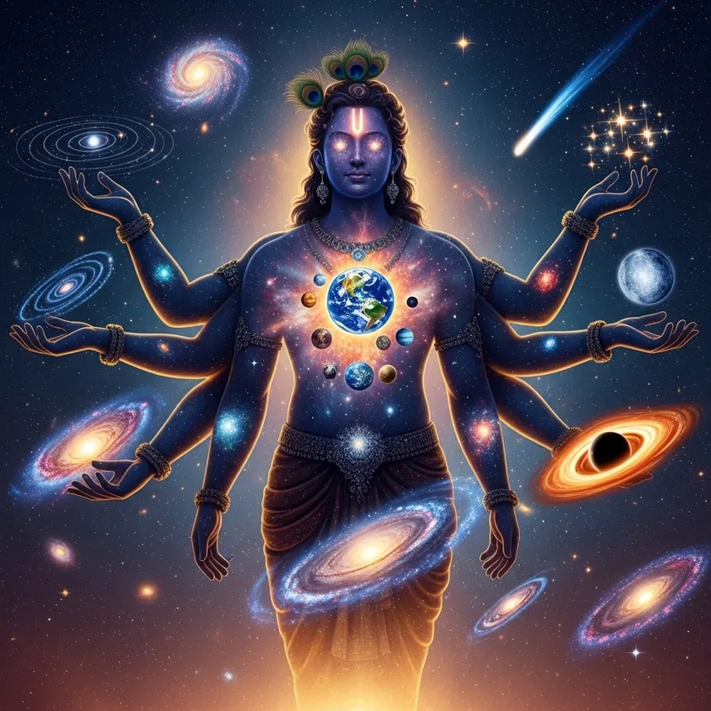 Krishna in His Cosmic Virata Swarup: A Divine Portrayal