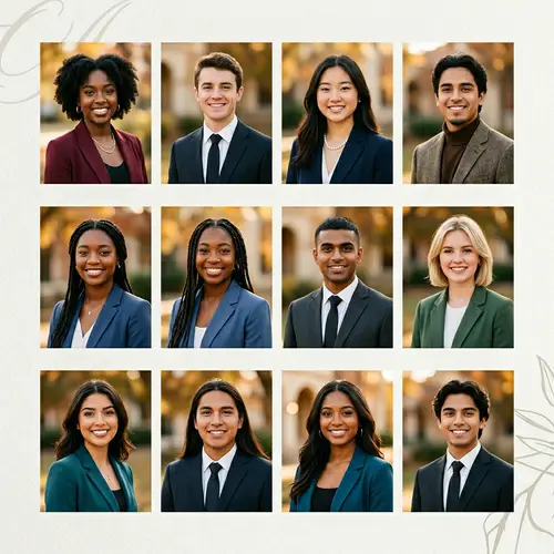 Diverse Senior Headshots for Yearbook