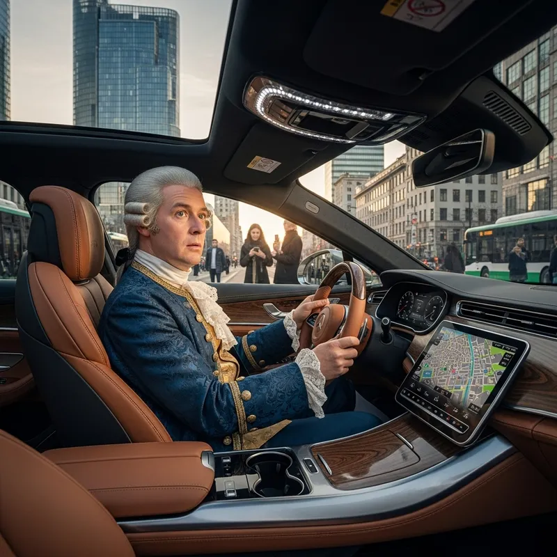 Joseph Haydn in a New Car: A Unique Portrait