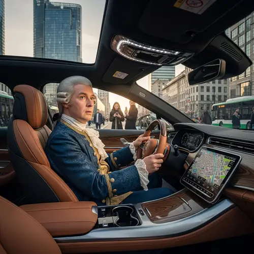 Joseph Haydn in a New Car: A Unique Portrait