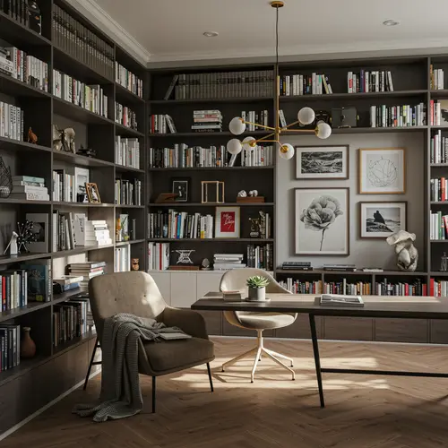 Modern Home Library Interior Design Ideas