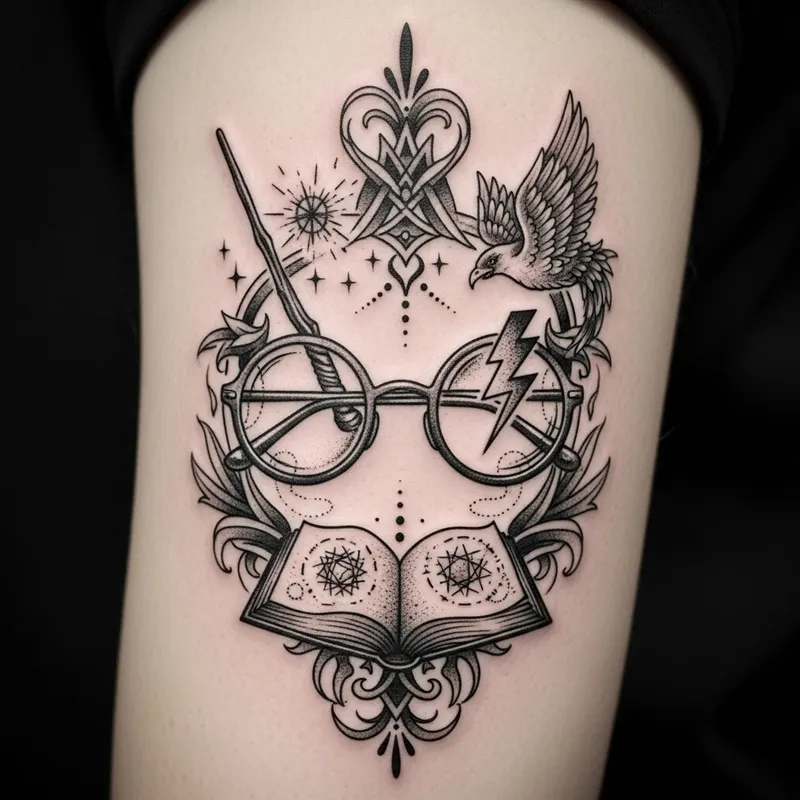 Harry Potter Tattoo | Magical Novel Series Ink Art