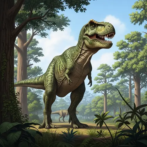 Mighty T-Rex in Prehistoric Serenity