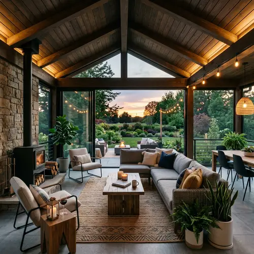 Modern Covered Porch Interior Design Ideas